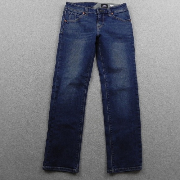 Volcom Other - Volcom Vorta Slim Straight Jeans Boys 25 10Y Dark Wash Denim Stretch Pants